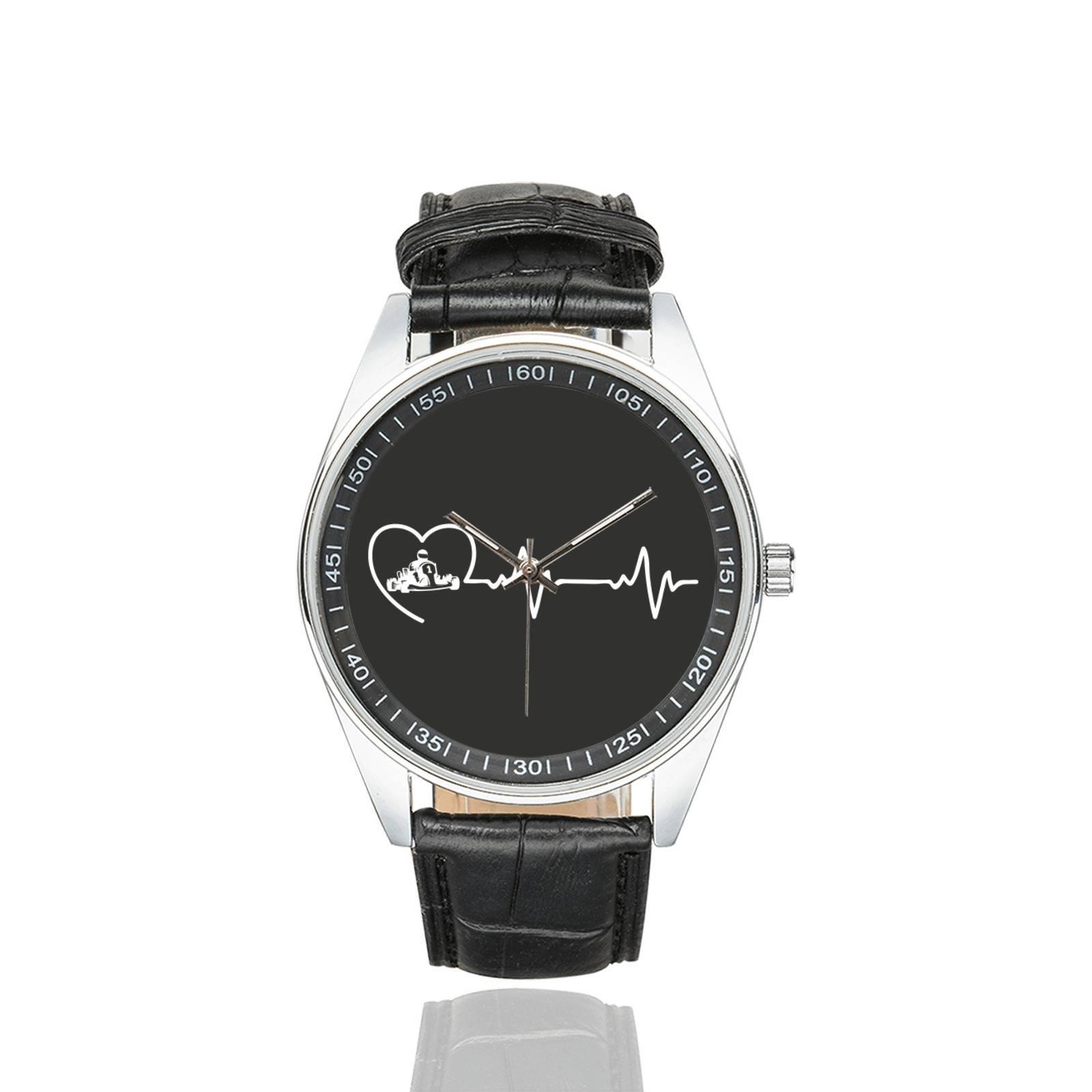 Heart Beat Casual  Leather Strap Watch