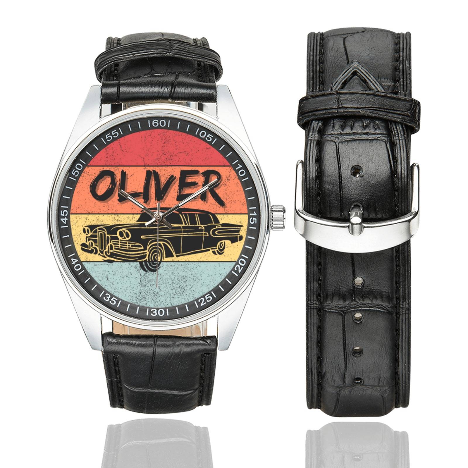 Personalized BK23 Casual  Leather Strap Watch
