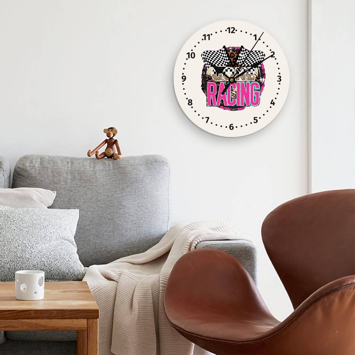 Gone Racing Wooden Wall Clock