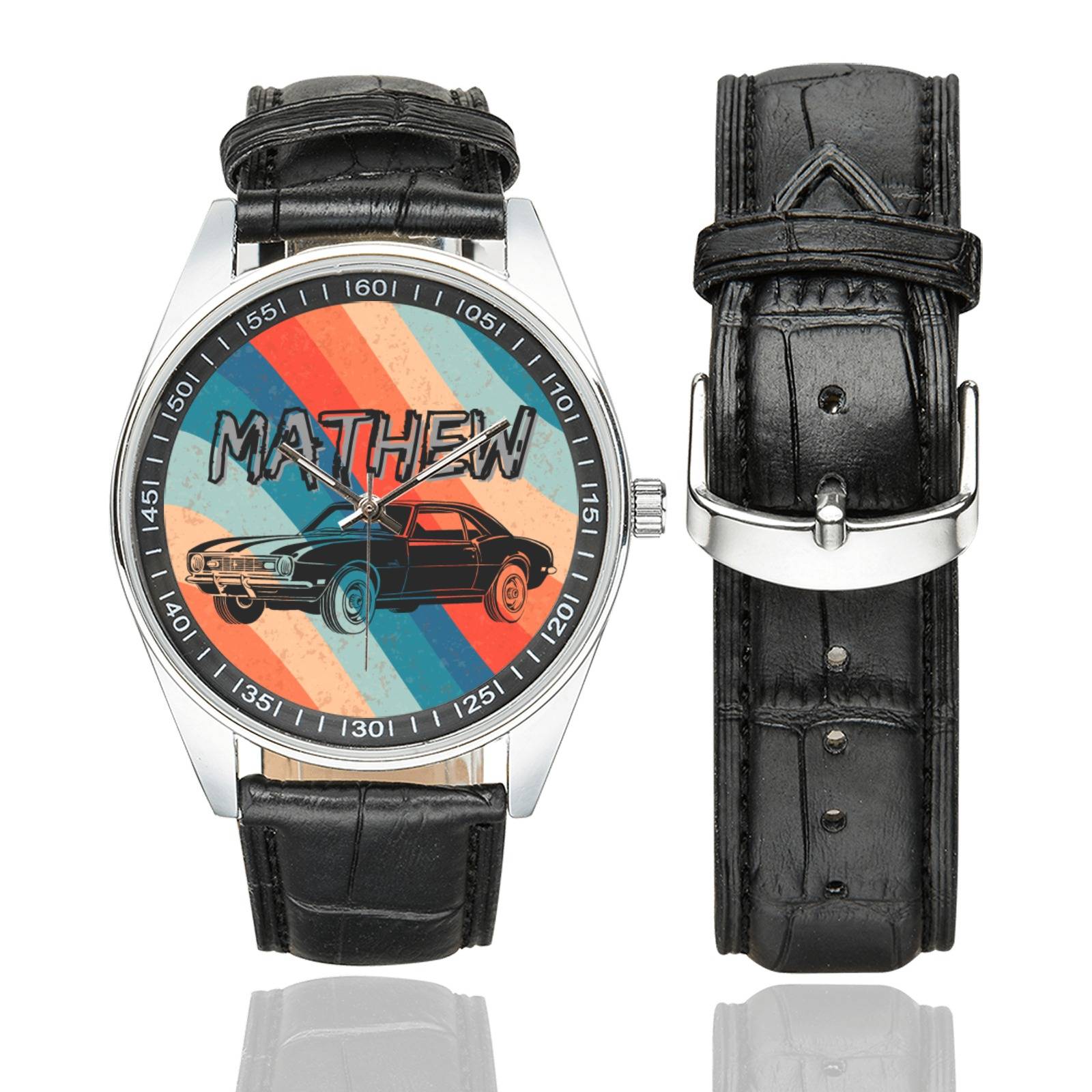 Personalized BK12 Casual  Leather Strap Watch