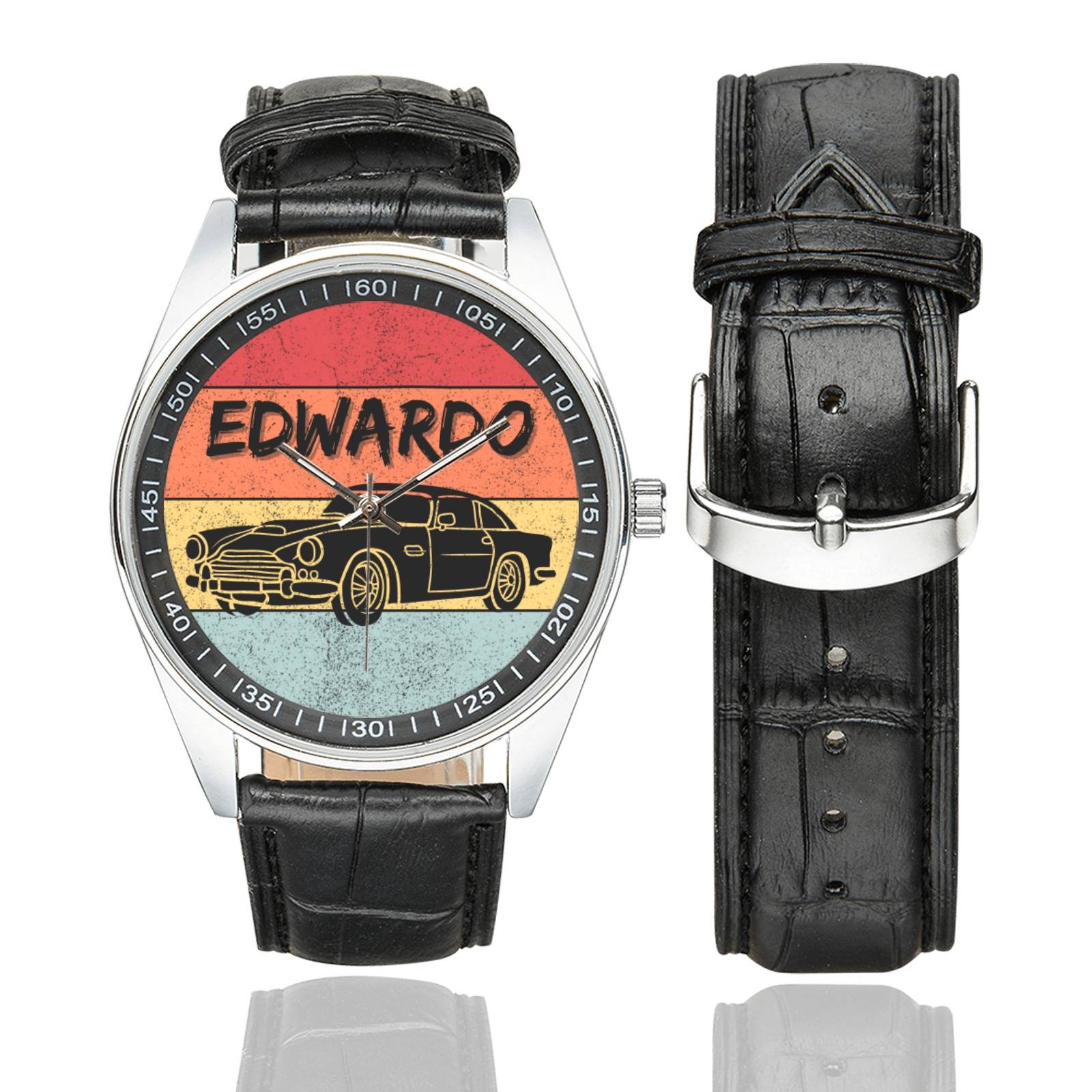 Personalized BK21 Casual  Leather Strap Watch