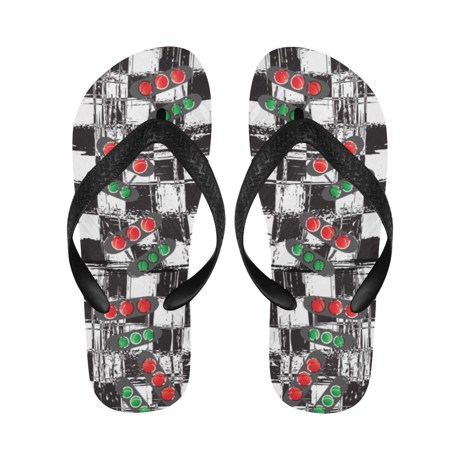 Checkered and Lights Flip Flops