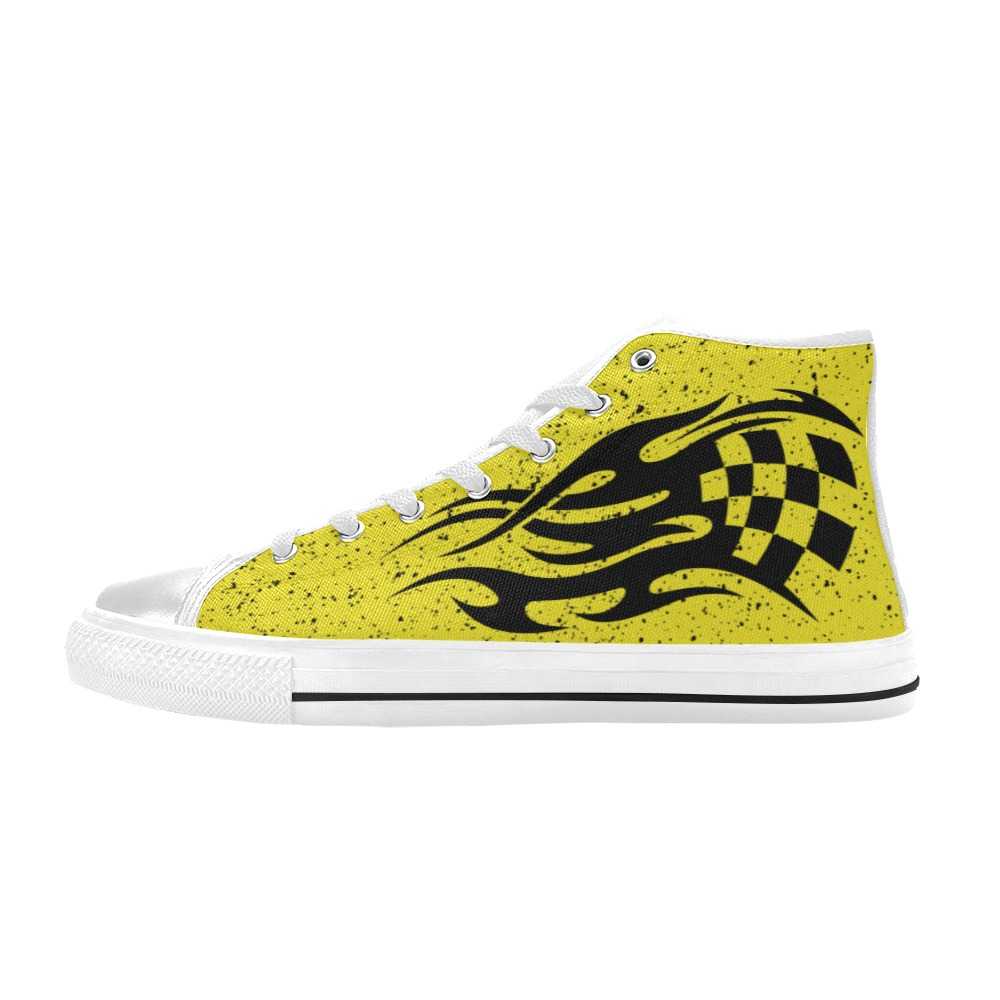 Yellow Racing Aquila High Top Canvas Shoes