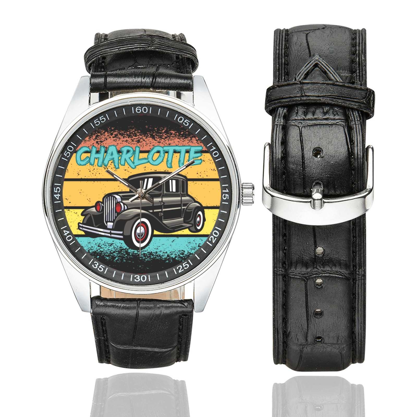 Personalized BK33 Casual  Leather Strap Watch