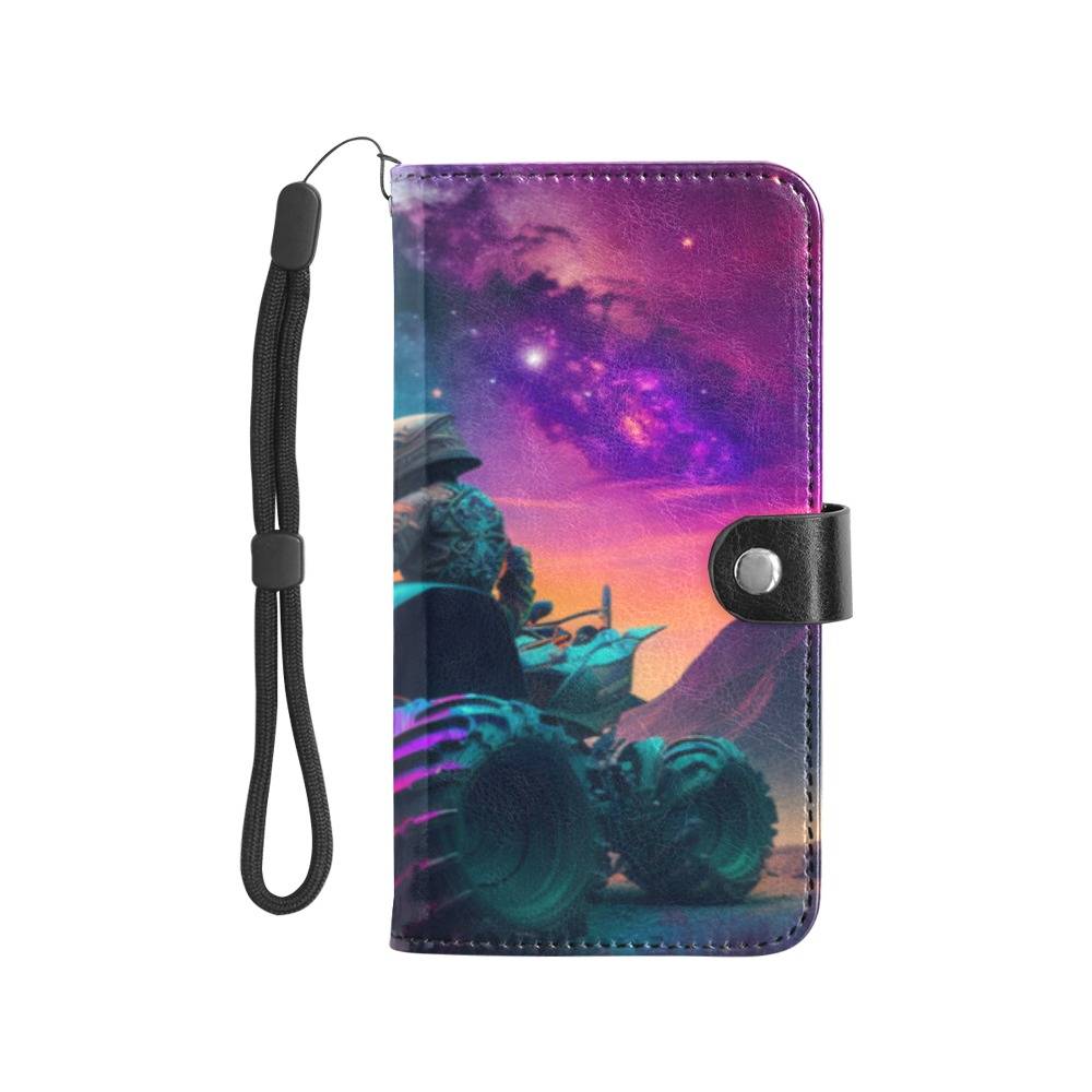Space Racing V1 Flip Leather Purse for Mobile Phone