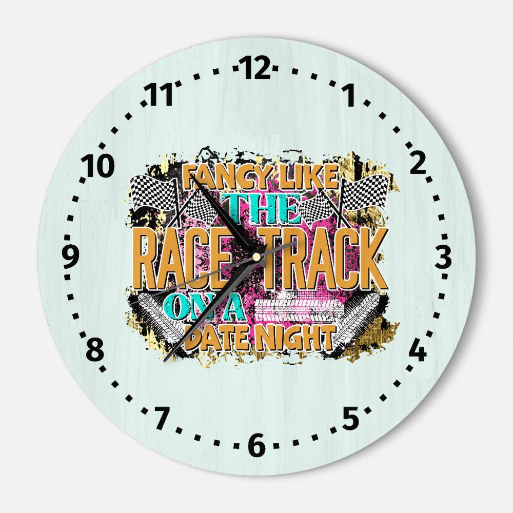 Fancy Like The Race Track Wooden Wall Clock