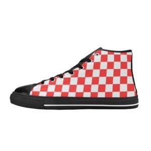 Checkered Red Aquila High Top Canvas Shoes