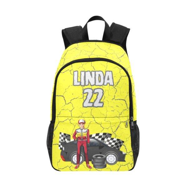 yellow racing backpack